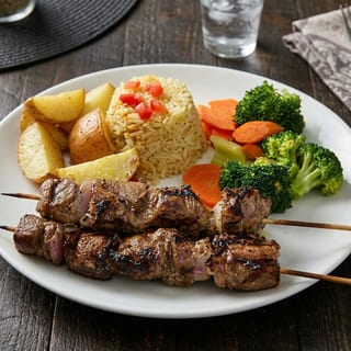 LAMB Souvlaki Dinner